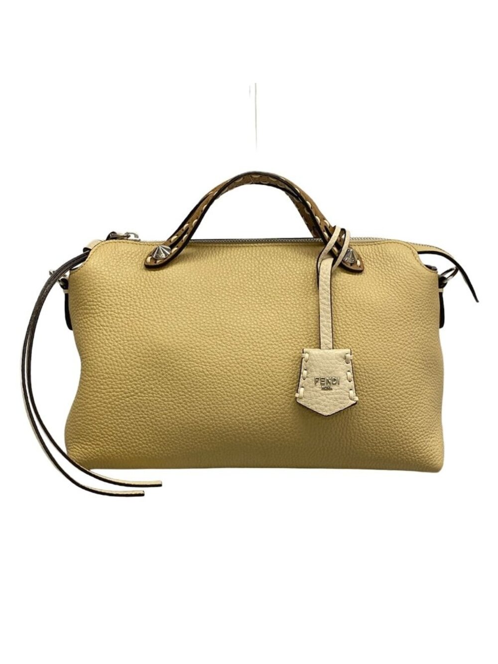 Fendi Handbag by the Way Selleria Medium Beige Light Brown Leather